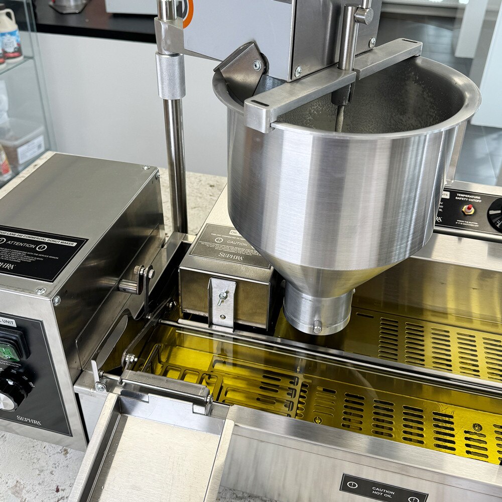 Sephra Duo Lane 240 Commercial Donut Machine with Free Case of Donut Mix